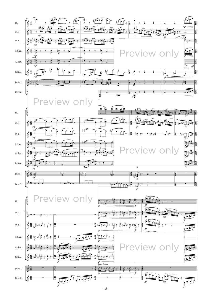 City Girl Sentimentalism - Woodwind & Percussion Octet Chamber Music scores gallery preview page 6