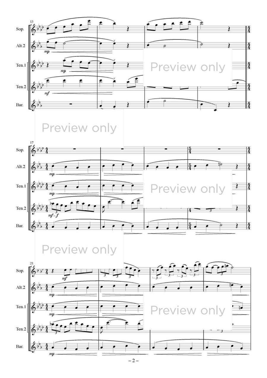 That's Life - Saxophone Quintet Saxophone Quintet scores gallery preview page 3