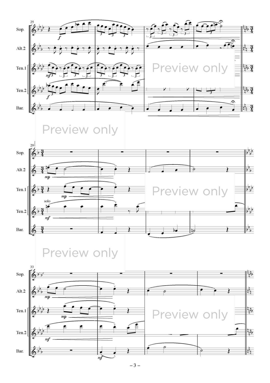 That's Life - Saxophone Quintet Saxophone Quintet scores gallery preview page 4