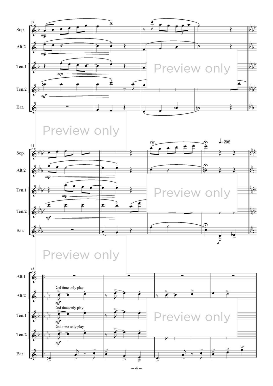 That's Life - Saxophone Quintet Saxophone Quintet scores gallery preview page 5