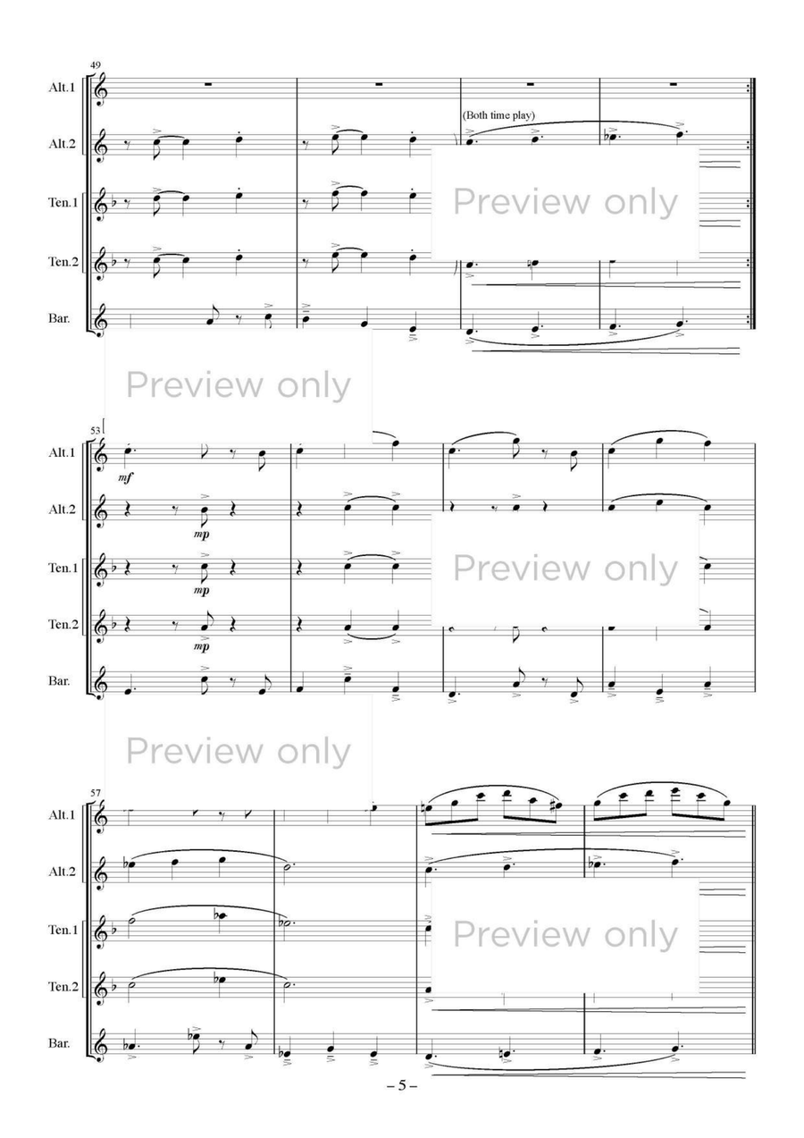 That's Life - Saxophone Quintet Saxophone Quintet scores gallery preview page 6