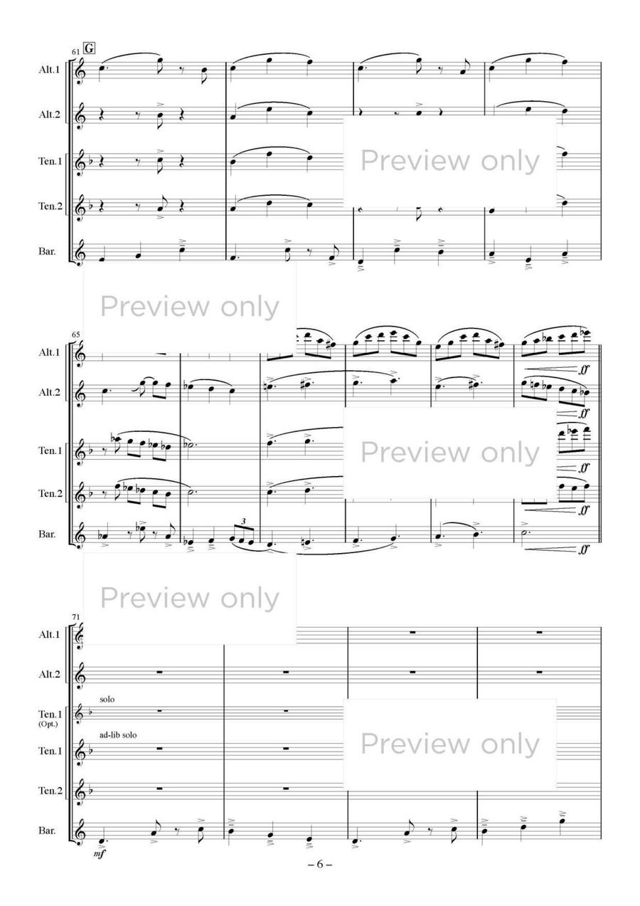 That's Life - Saxophone Quintet Saxophone Quintet scores gallery preview page 7
