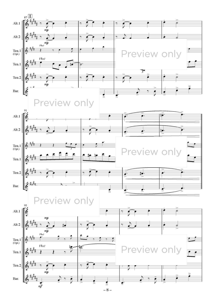 That's Life - Saxophone Quintet Saxophone Quintet scores gallery preview page 9