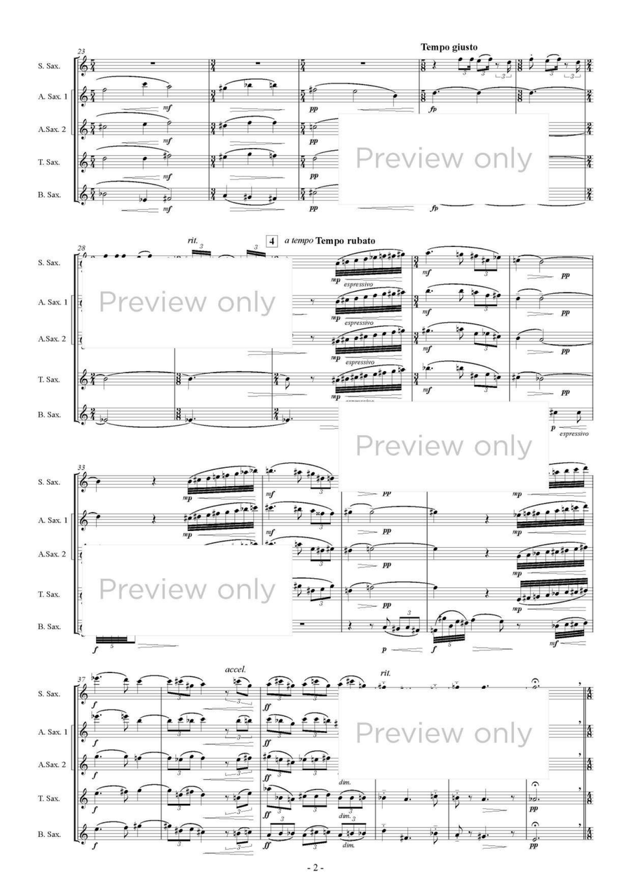 Che Koolay - Saxophone Quintet Saxophone Quintet scores gallery preview page 3