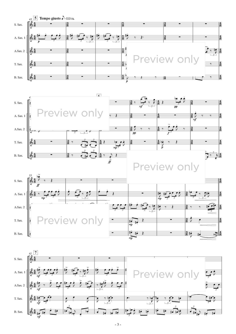 Che Koolay - Saxophone Quintet Saxophone Quintet scores gallery preview page 4