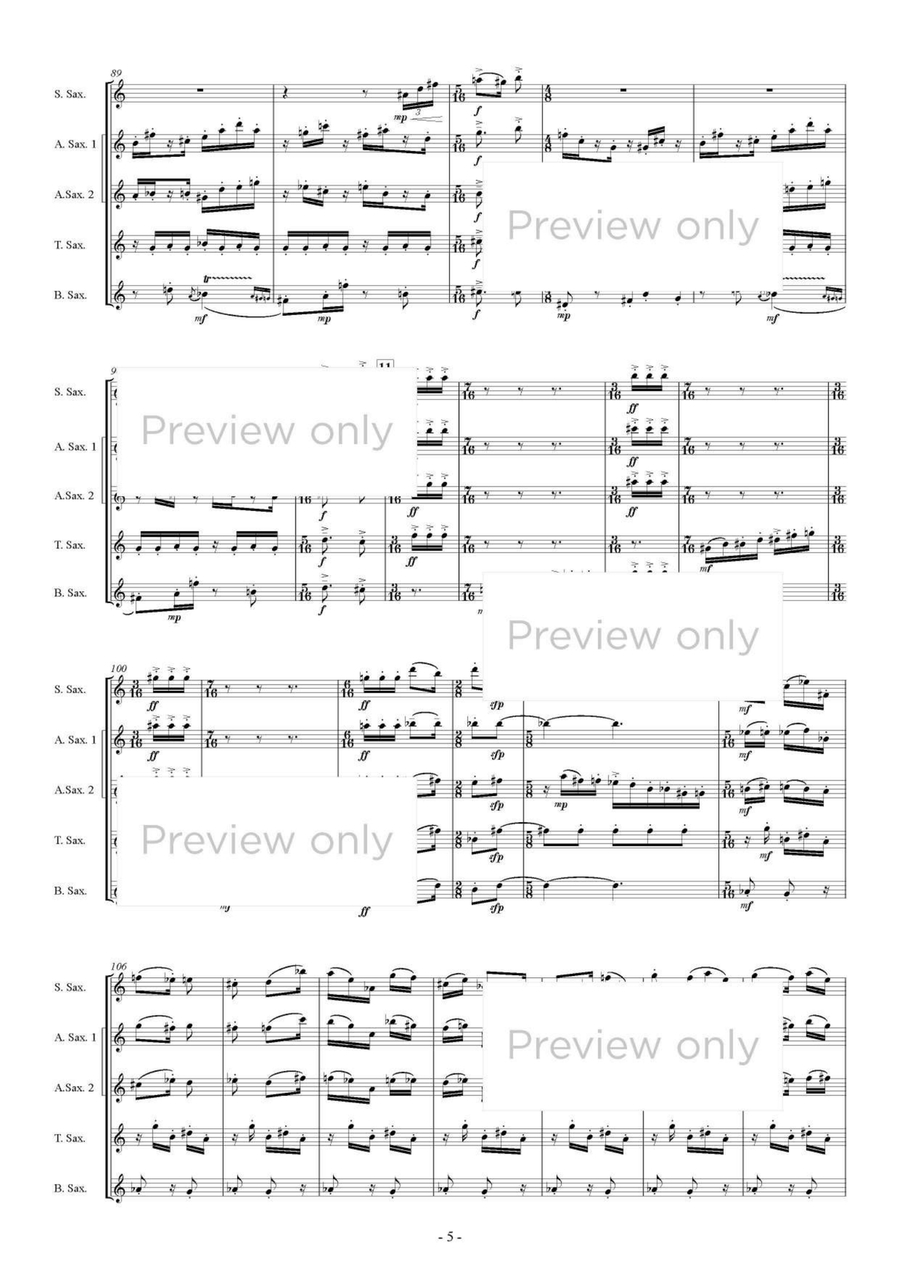 Che Koolay - Saxophone Quintet Saxophone Quintet scores gallery preview page 6
