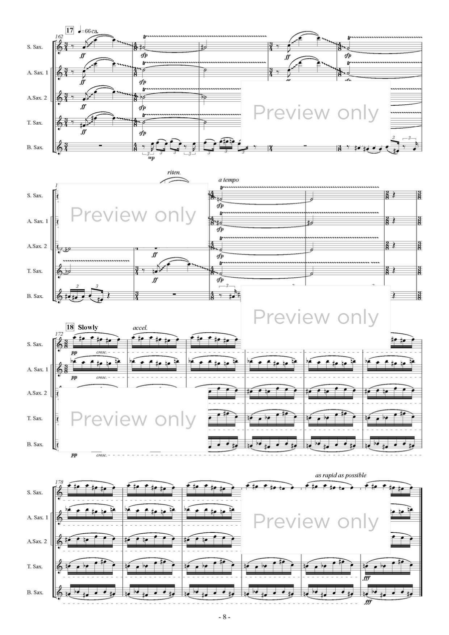 Che Koolay - Saxophone Quintet Saxophone Quintet scores gallery preview page 9
