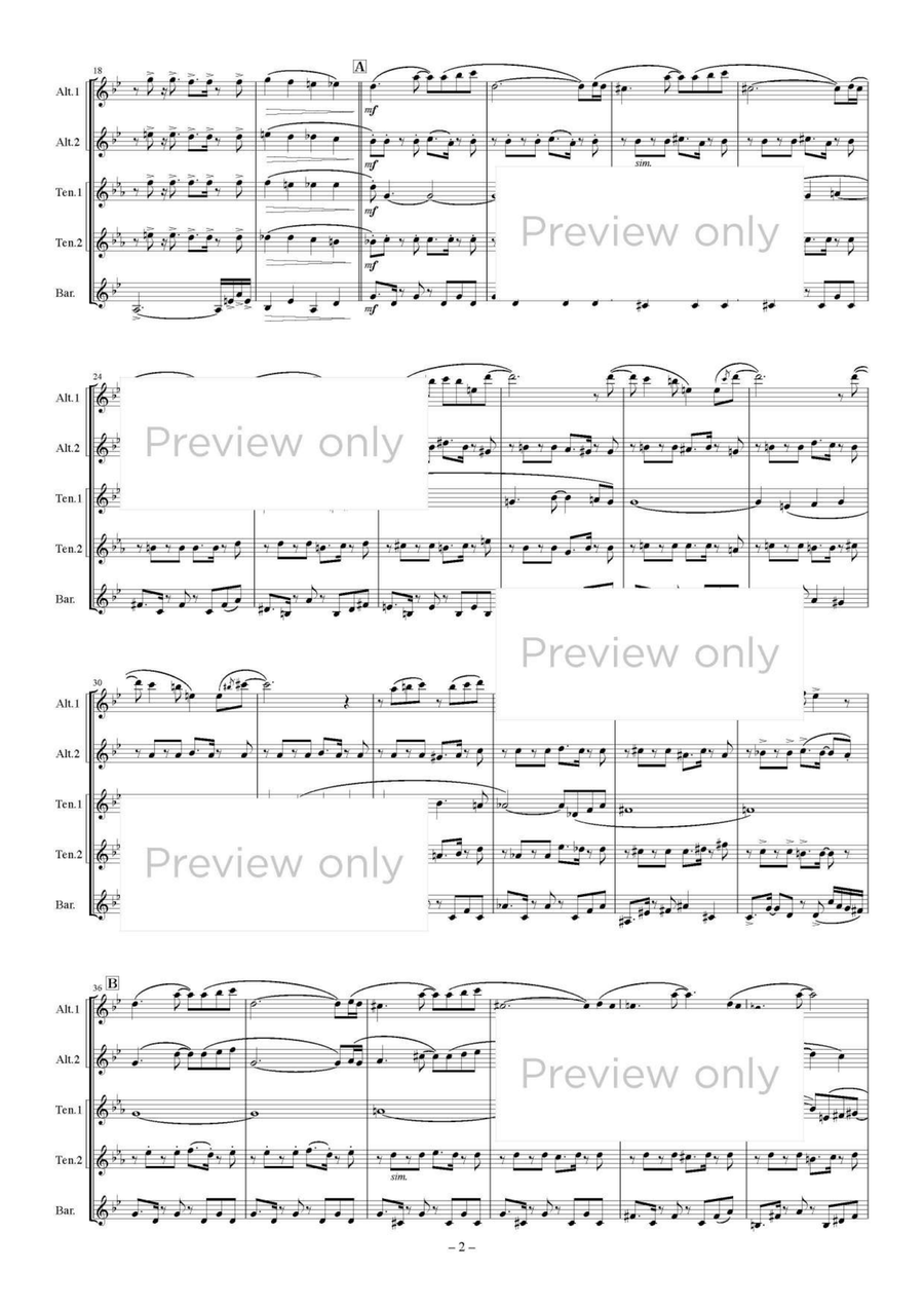 Atellana - Saxophone Quintet Saxophone Quintet scores gallery preview page 3