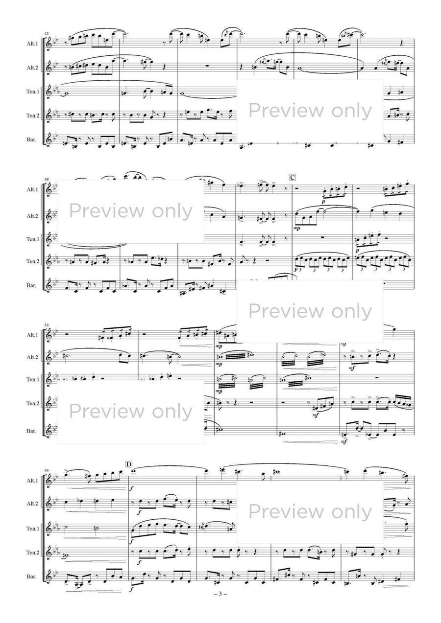 Atellana - Saxophone Quintet Saxophone Quintet scores gallery preview page 4
