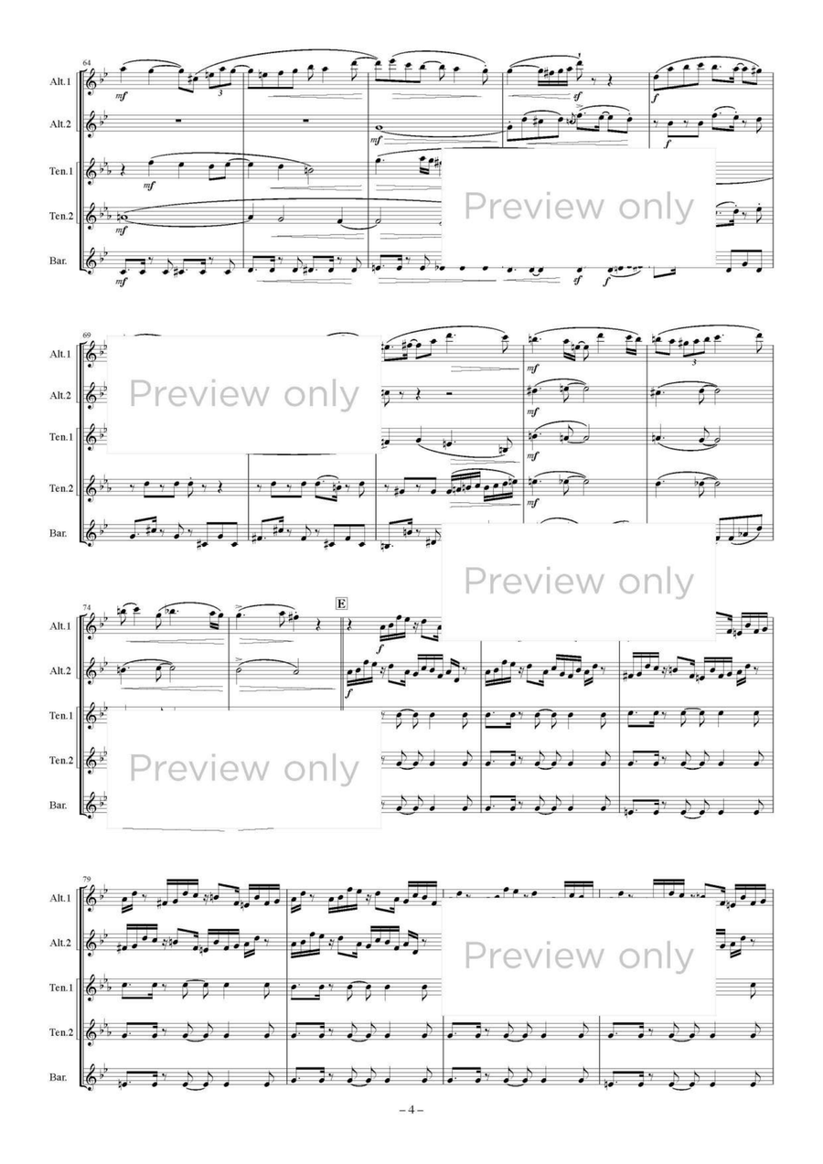 Atellana - Saxophone Quintet Saxophone Quintet scores gallery preview page 5