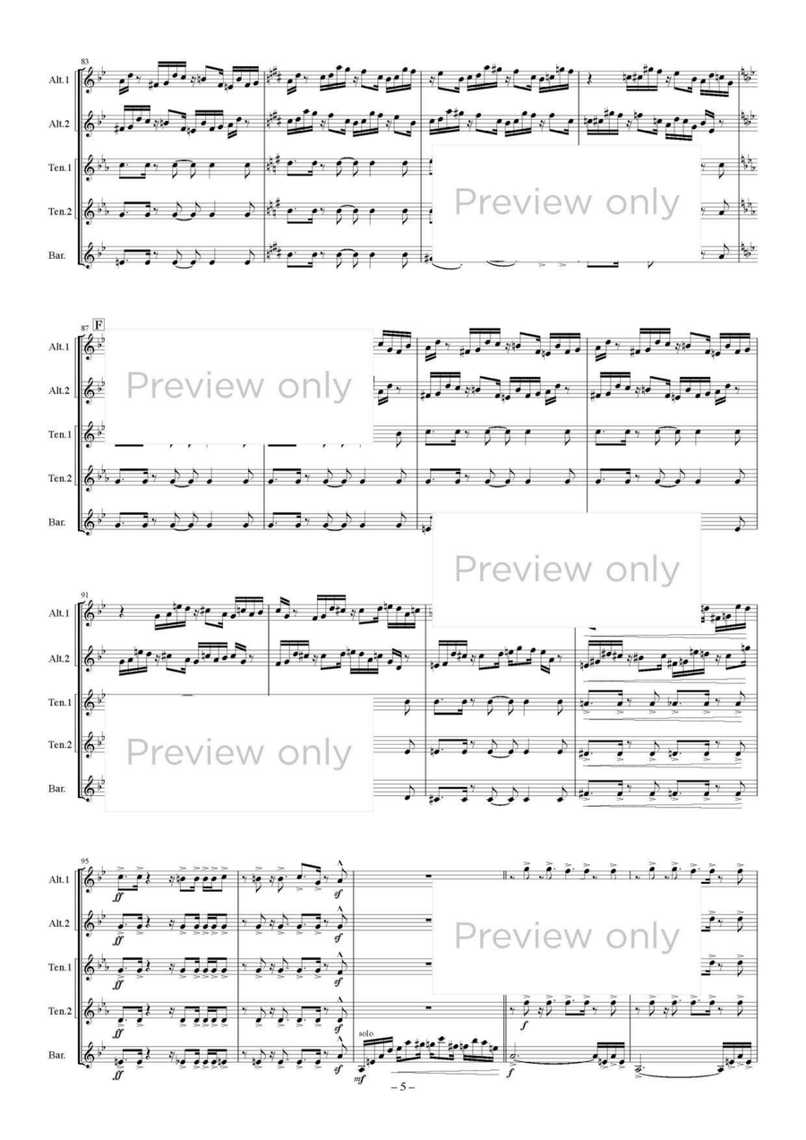 Atellana - Saxophone Quintet Saxophone Quintet scores gallery preview page 6