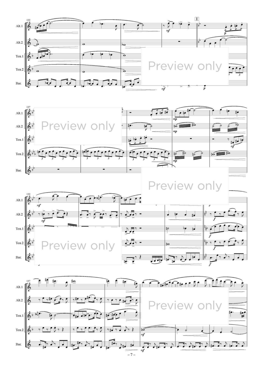 Atellana - Saxophone Quintet Saxophone Quintet scores gallery preview page 8
