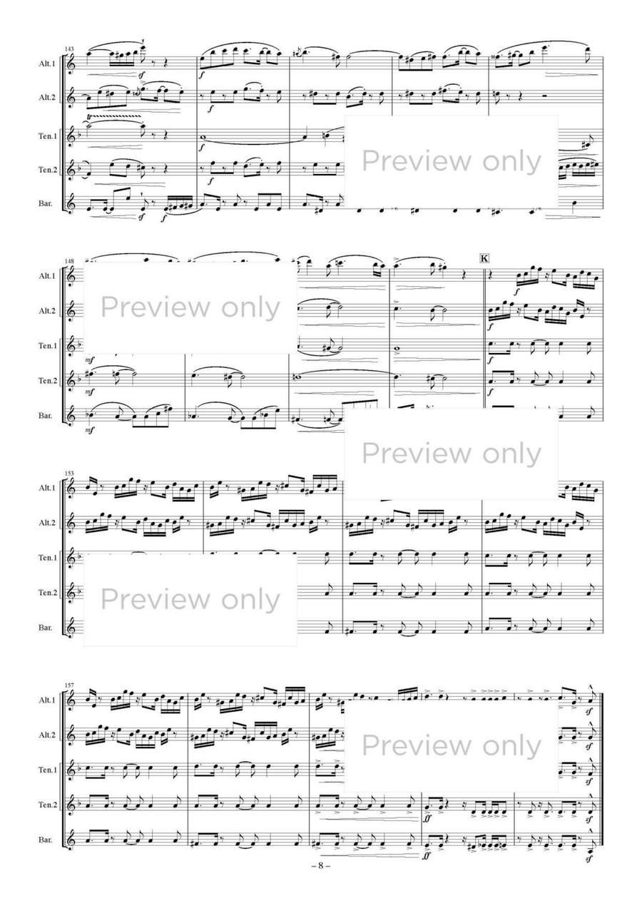 Atellana - Saxophone Quintet Saxophone Quintet scores gallery preview page 9