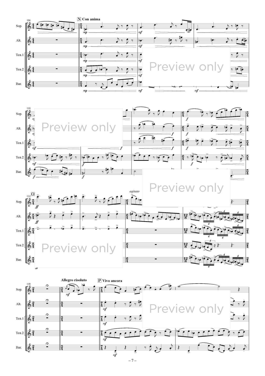 Hirondelle - Saxophone Quintet Saxophone Quintet scores gallery preview page 8