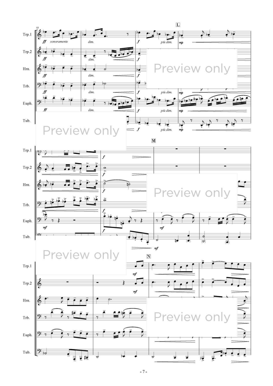 Summer Townscapes - Brass Sextet Chamber Music scores gallery preview page 8