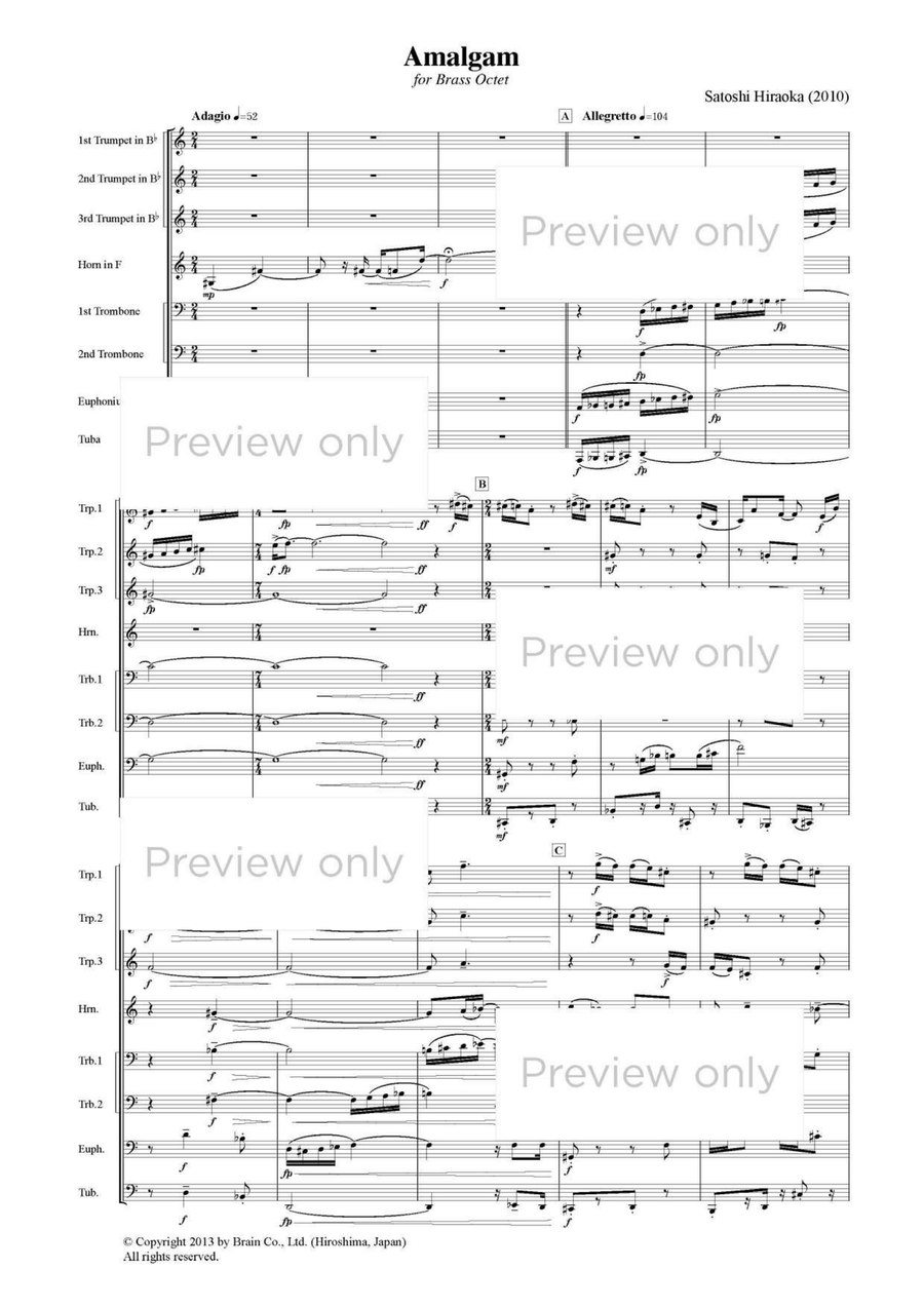 Amalgam - Brass Octet Amalgam - Brass Octet Euphonium scores gallery preview page 2