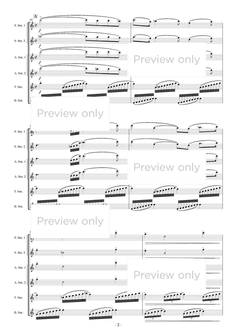 Antiphona - Saxophone Sextet Chamber Music scores gallery preview page 3