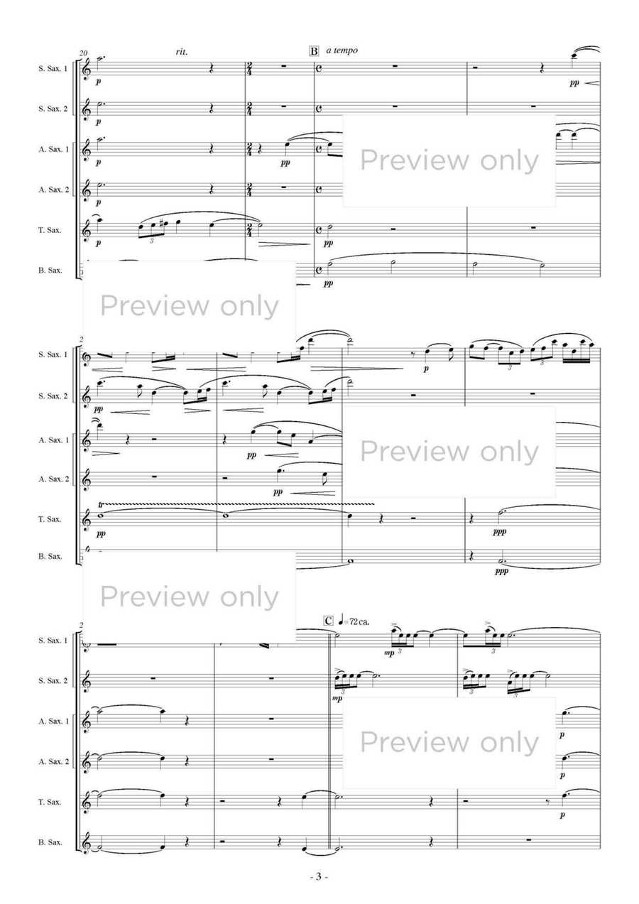 Antiphona - Saxophone Sextet Chamber Music scores gallery preview page 4
