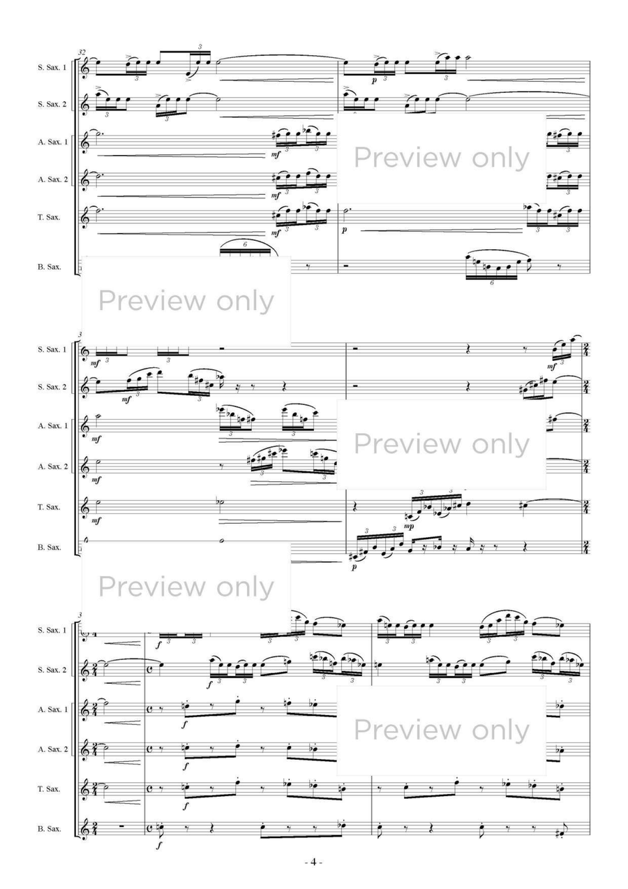 Antiphona - Saxophone Sextet Chamber Music scores gallery preview page 5