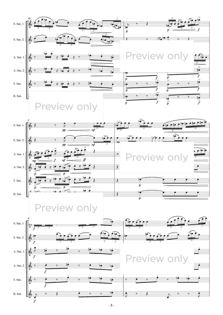 Antiphona - Saxophone Sextet Chamber Music scores gallery preview page 6