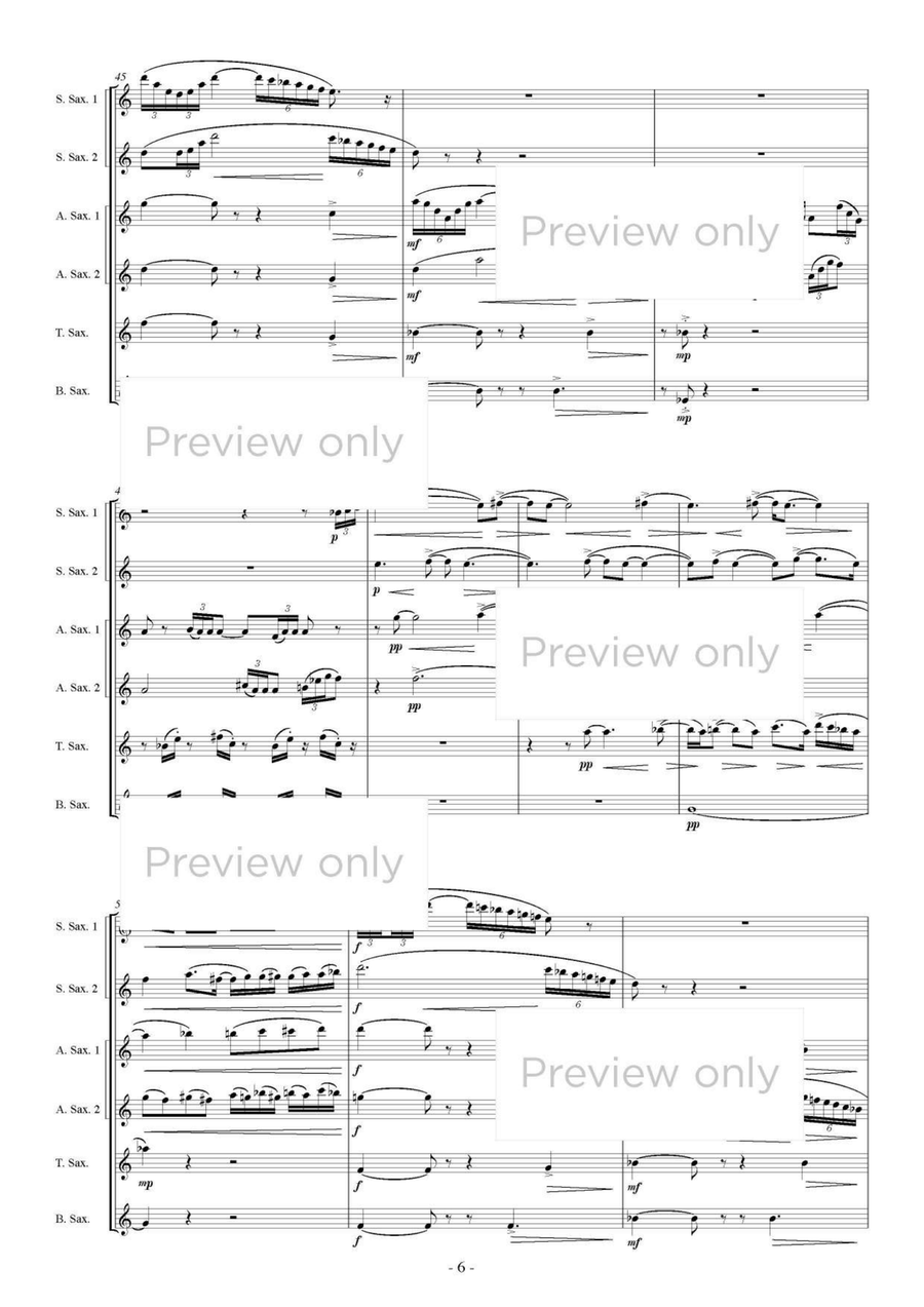 Antiphona - Saxophone Sextet Chamber Music scores gallery preview page 7