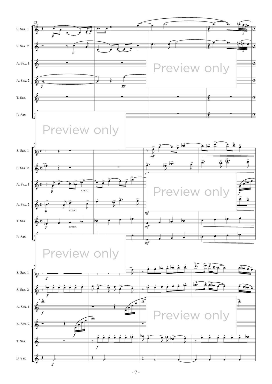Antiphona - Saxophone Sextet Chamber Music scores gallery preview page 8