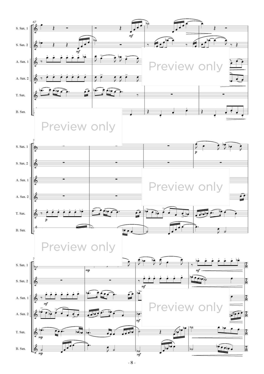 Antiphona - Saxophone Sextet Chamber Music scores gallery preview page 9