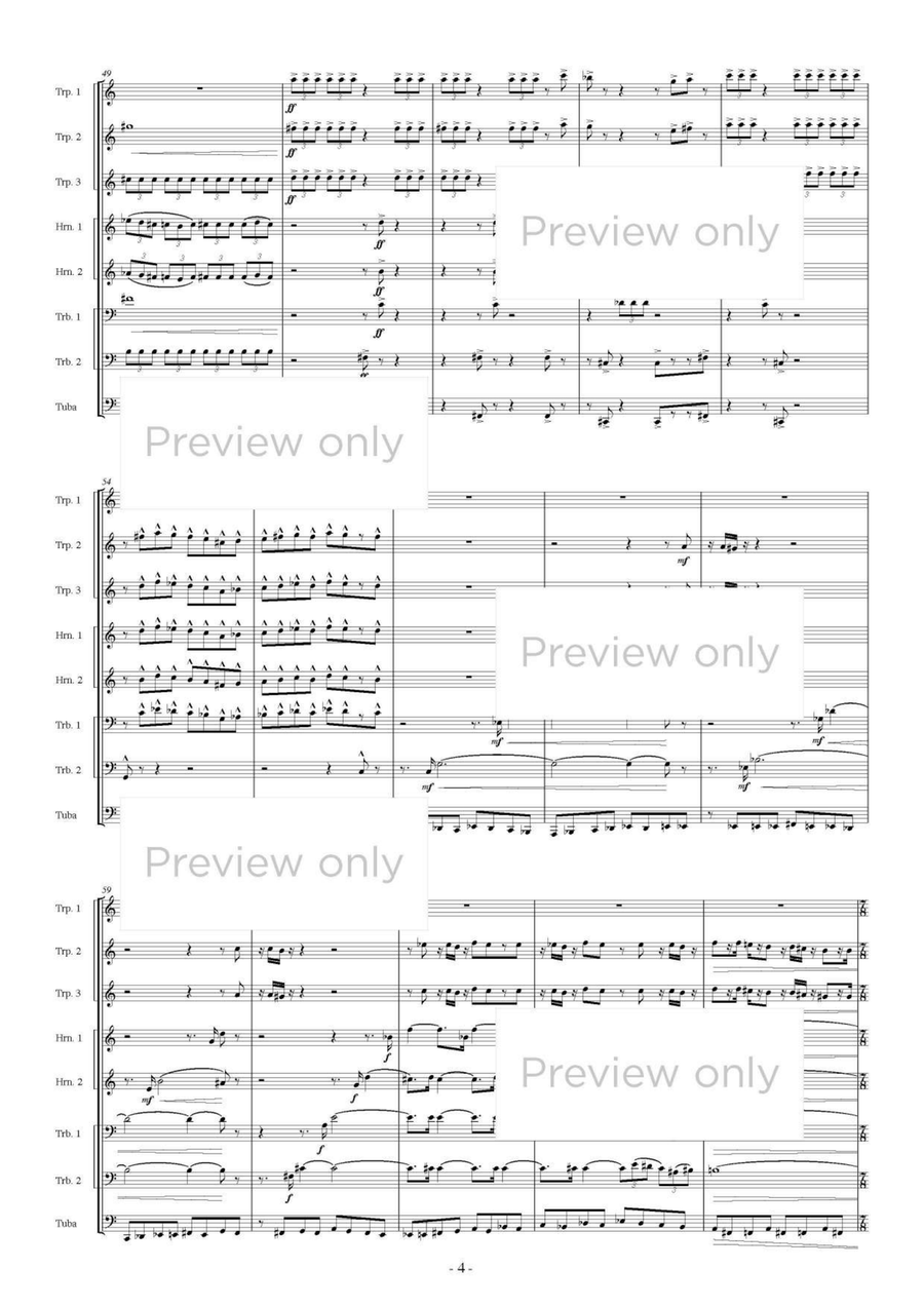 Blazing Brass - Brass Octet Horn scores gallery preview page 5