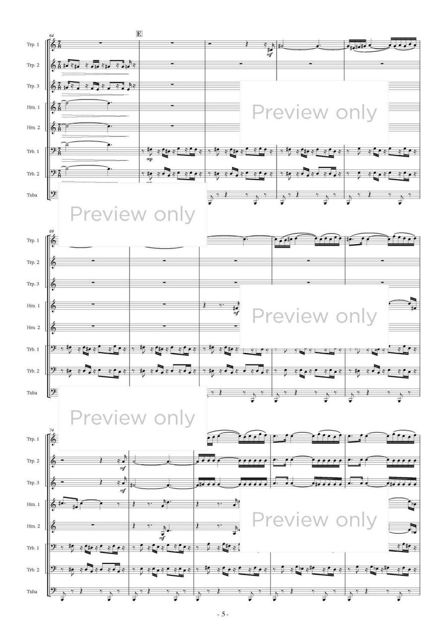 Blazing Brass - Brass Octet Horn scores gallery preview page 6