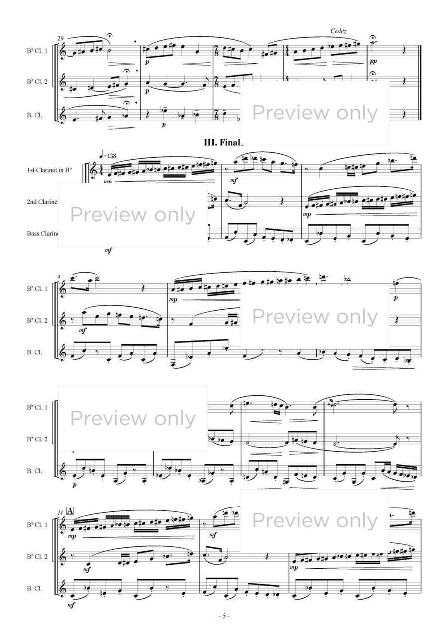 Trois Pièces Brèves - Clarinet Trio Clarinet Trio scores gallery preview page 6