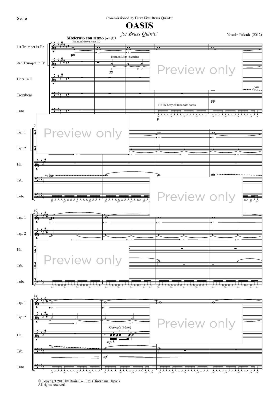 Oasis - Brass Quintet Oasis - Brass Quintet Brass Quintet scores gallery preview page 2