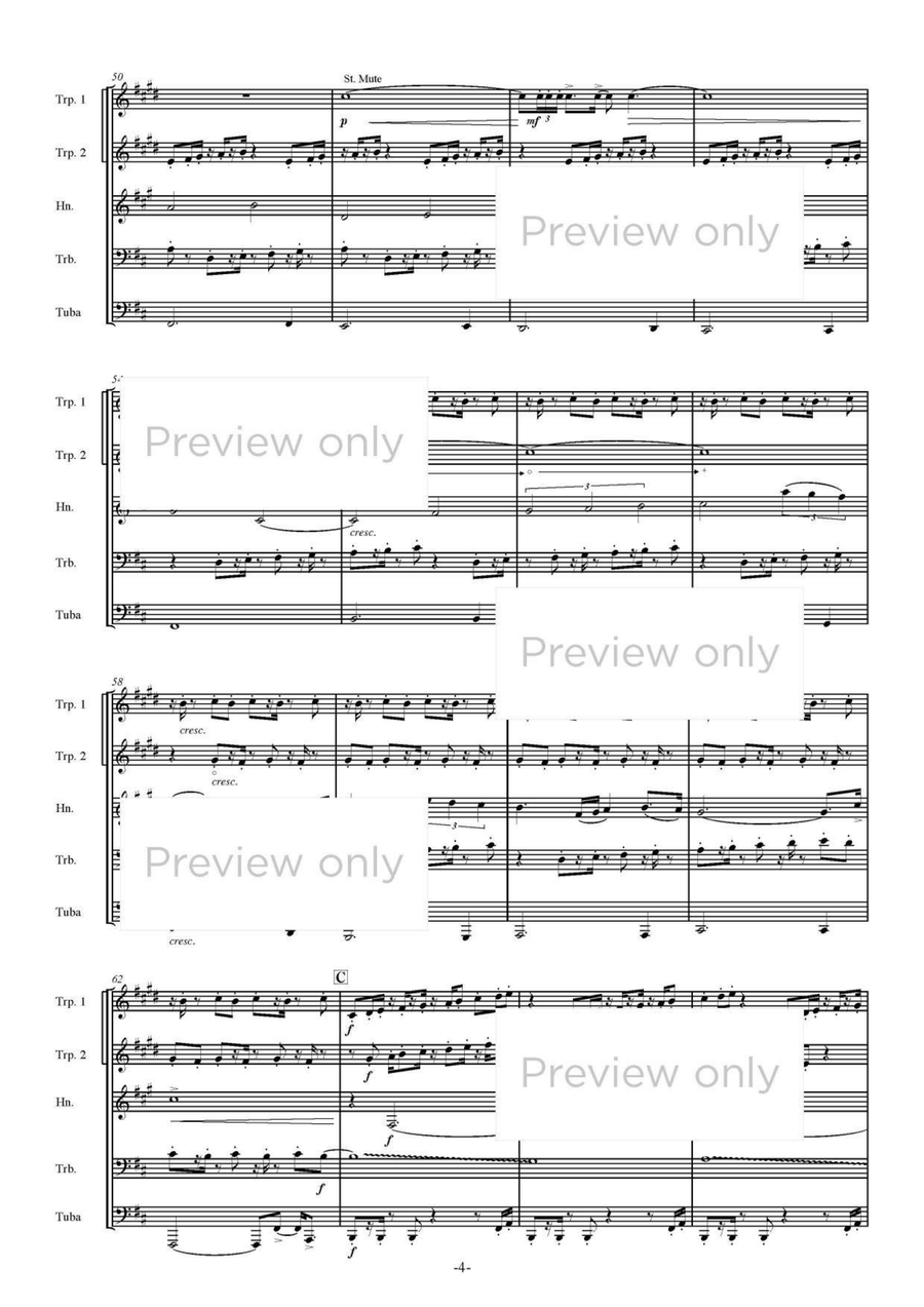 Oasis - Brass Quintet Oasis - Brass Quintet Brass Quintet scores gallery preview page 5