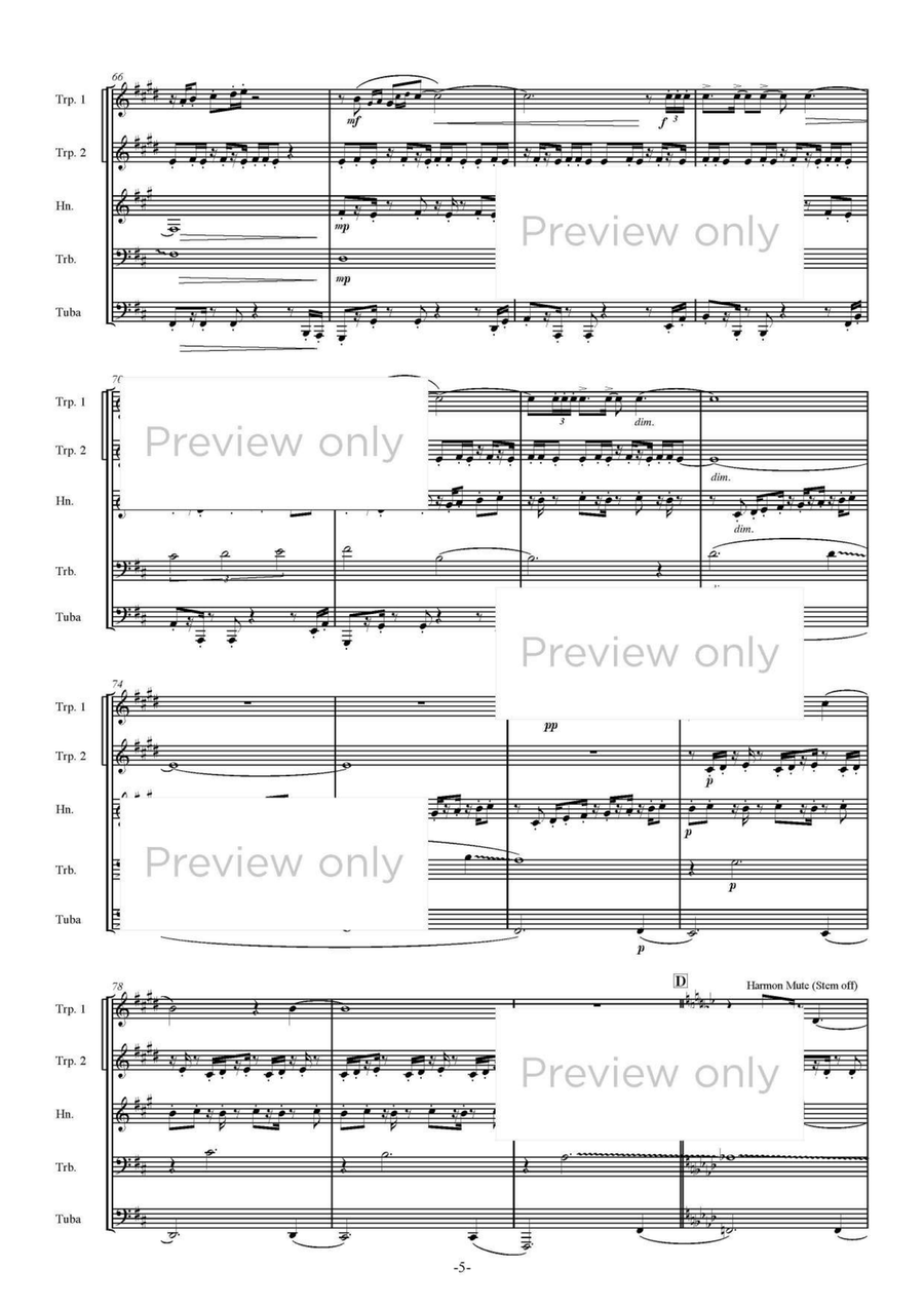 Oasis - Brass Quintet Oasis - Brass Quintet Brass Quintet scores gallery preview page 6