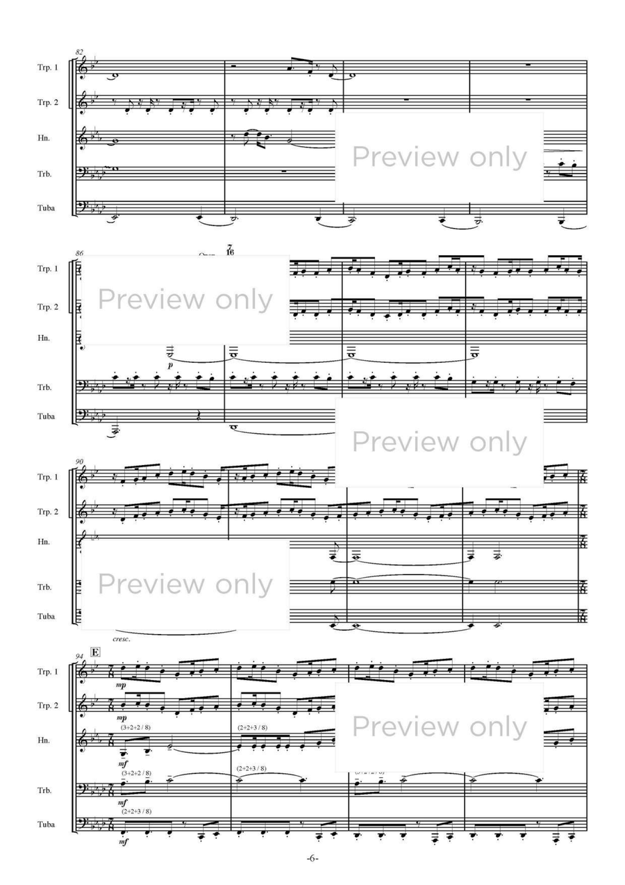 Oasis - Brass Quintet Oasis - Brass Quintet Brass Quintet scores gallery preview page 7
