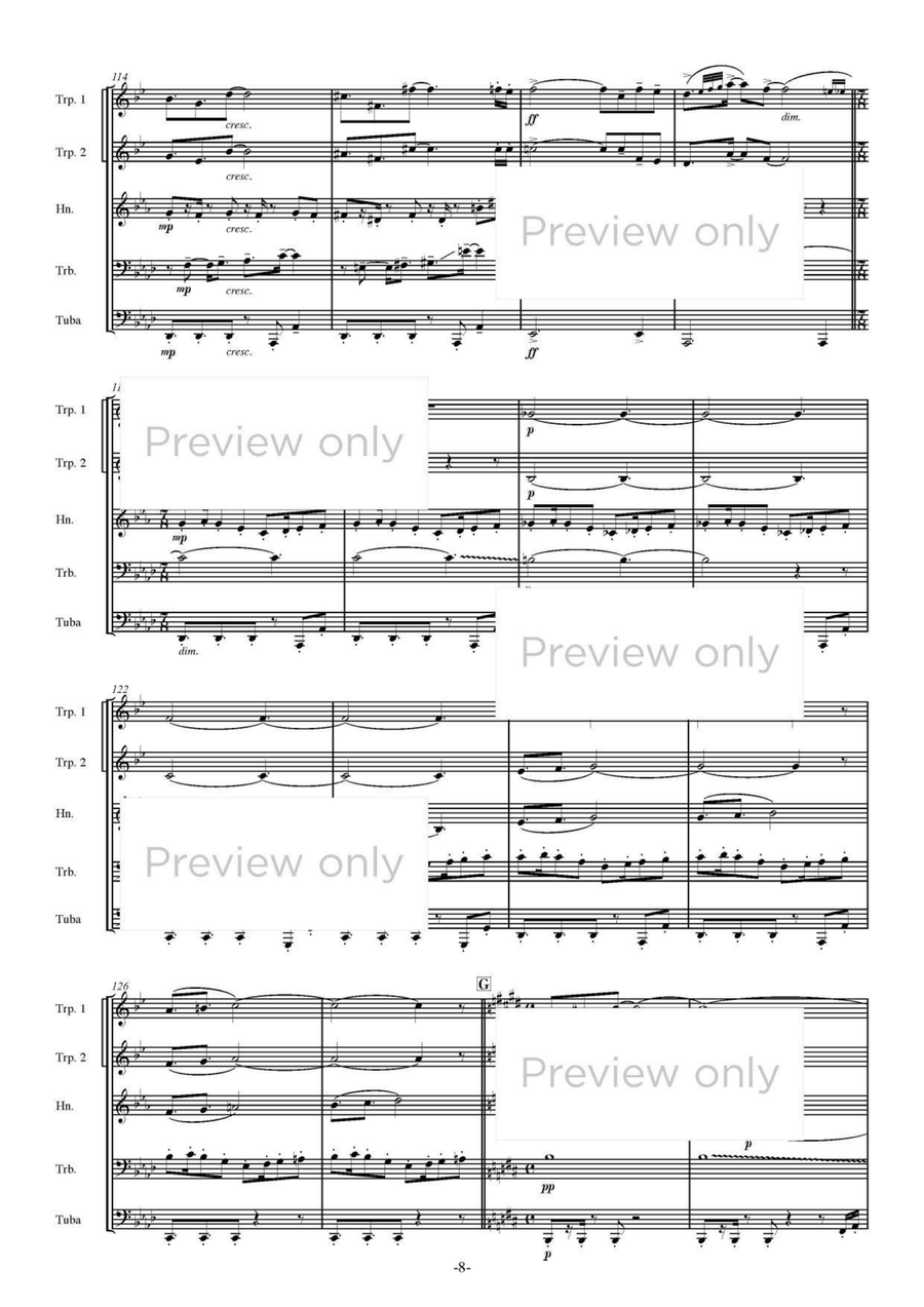 Oasis - Brass Quintet Oasis - Brass Quintet Brass Quintet scores gallery preview page 9