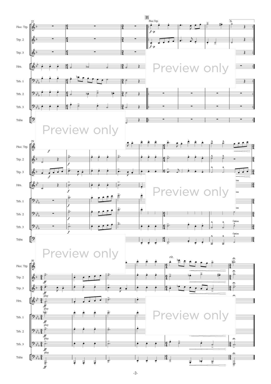 Renaissance Dances - Brass Octet Horn scores gallery preview page 3