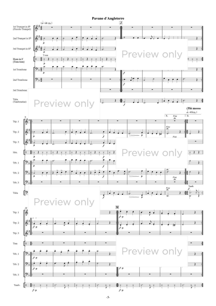 Renaissance Dances - Brass Octet Horn scores gallery preview page 6