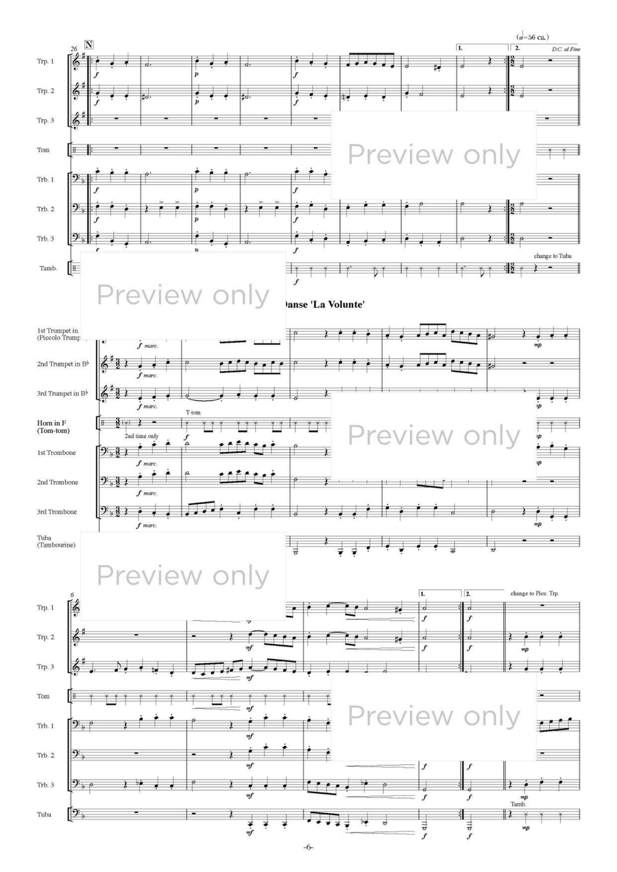 Renaissance Dances - Brass Octet Horn scores gallery preview page 7