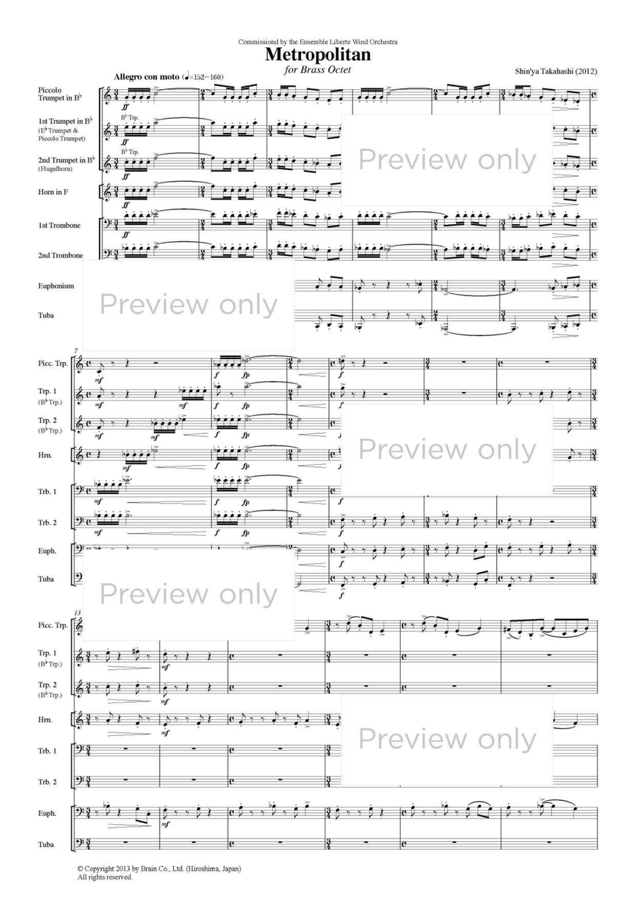 Metropolitan - Brass Octet Euphonium scores gallery preview page 2