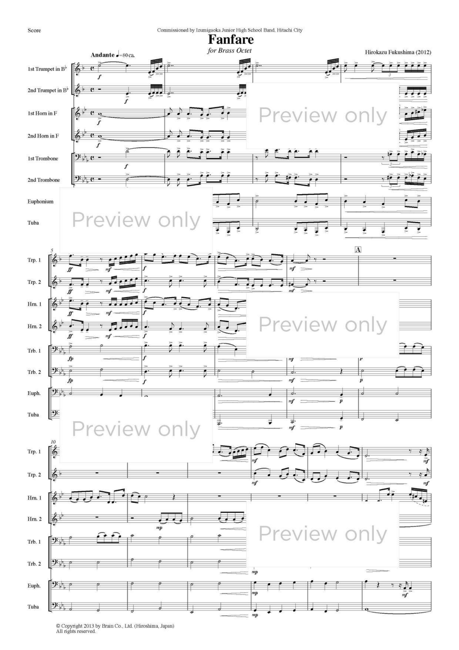 Fanfare - Brass Octet Fanfare - Brass Octet Euphonium scores gallery preview page 2