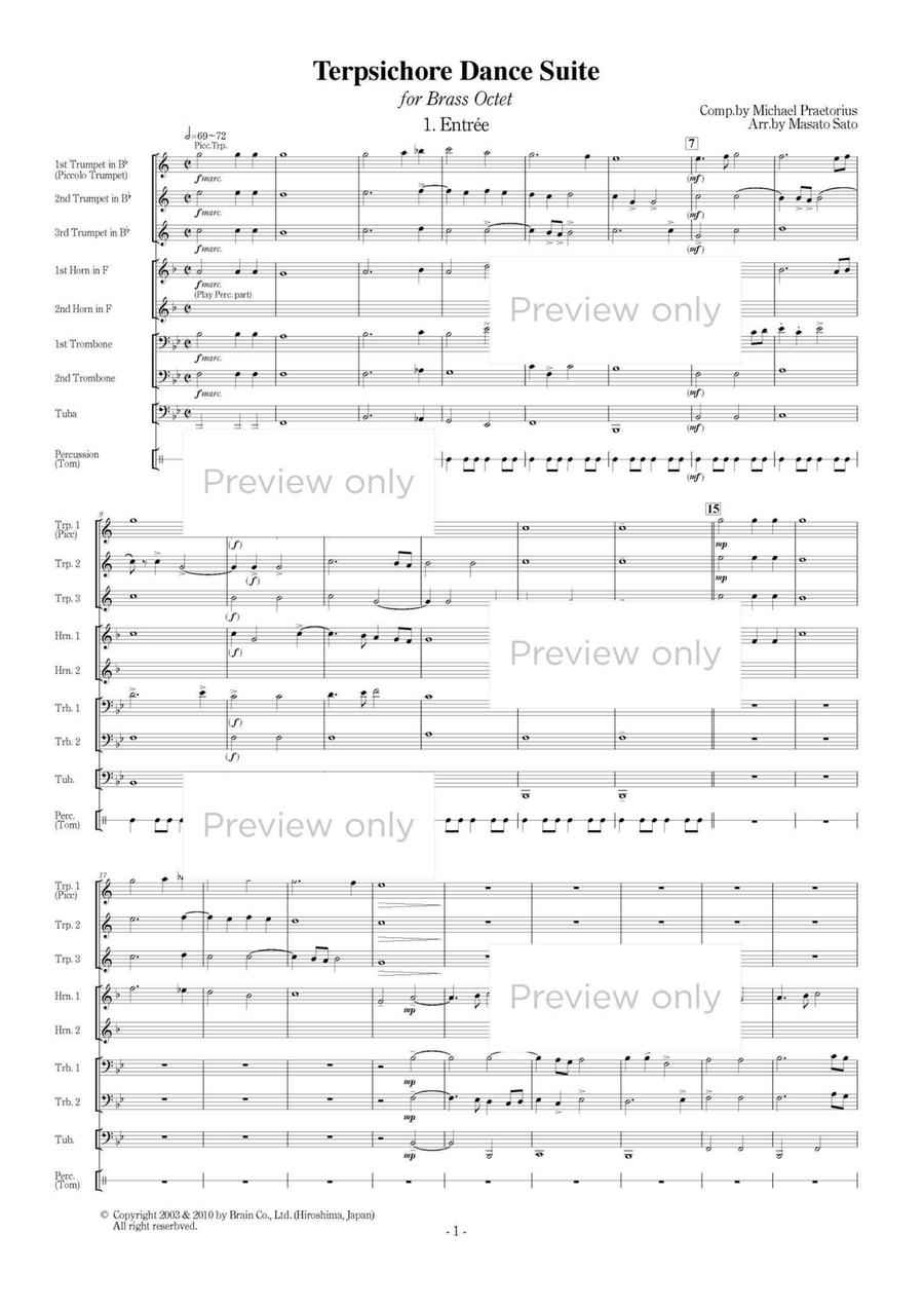 Terpsichore Dance Suite - Brass Octet Flugelhorn scores gallery preview page 2