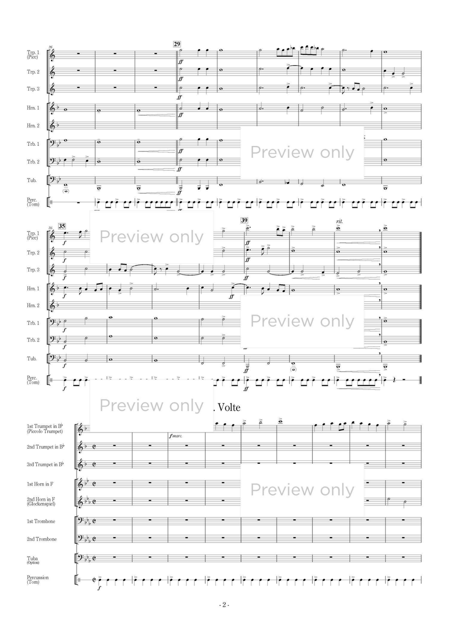 Terpsichore Dance Suite - Brass Octet Flugelhorn scores gallery preview page 3