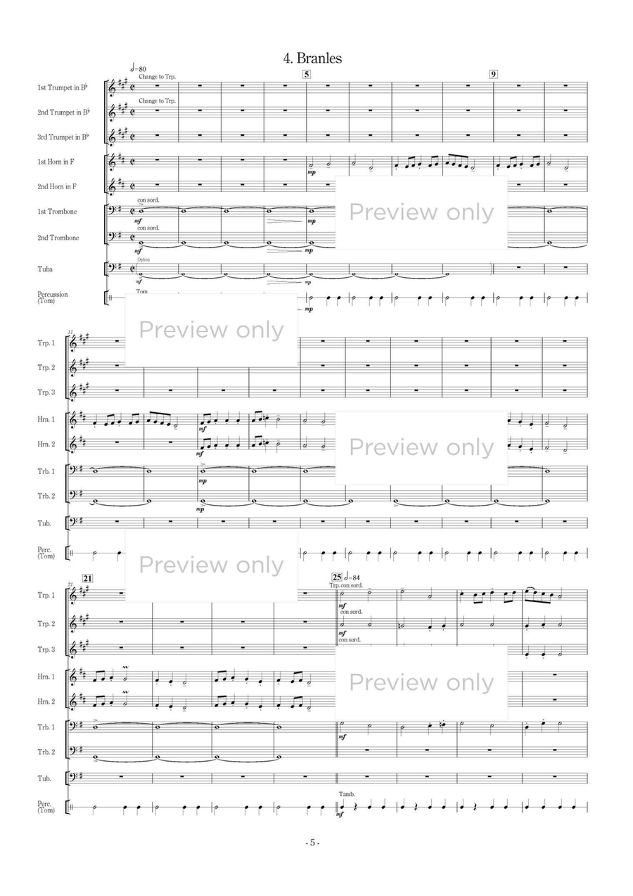 Terpsichore Dance Suite - Brass Octet Flugelhorn scores gallery preview page 6