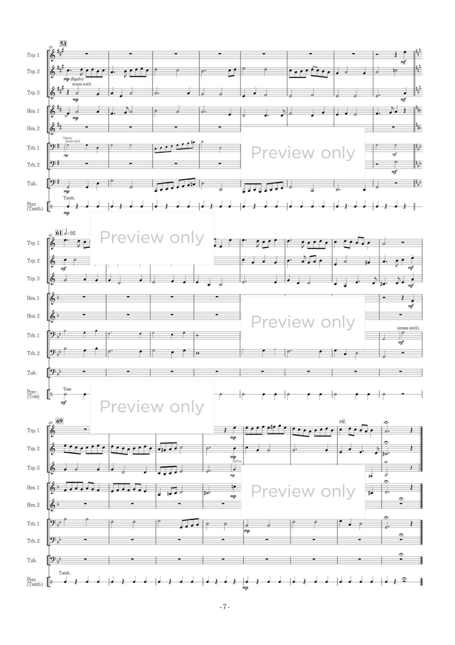 Terpsichore Dance Suite - Brass Octet Flugelhorn scores gallery preview page 8