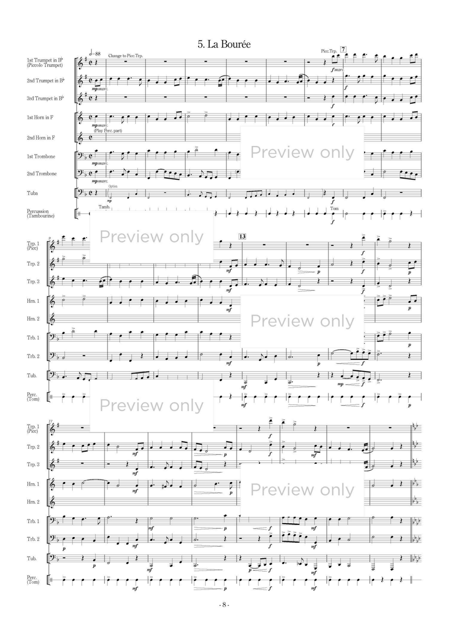 Terpsichore Dance Suite - Brass Octet Flugelhorn scores gallery preview page 9
