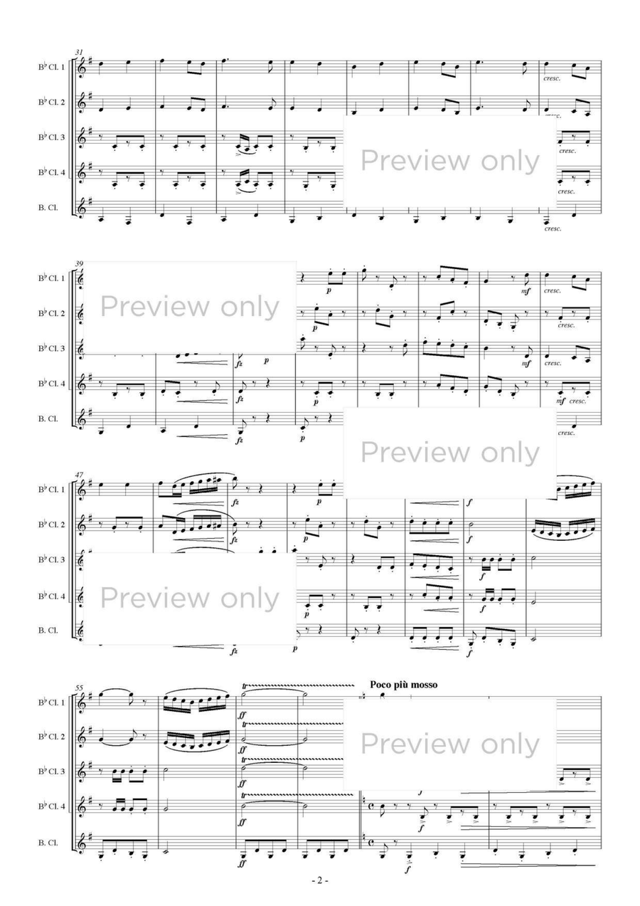 Die Fledermaus Selections - Clarinet Quintet Clarinet Quintet scores gallery preview page 3