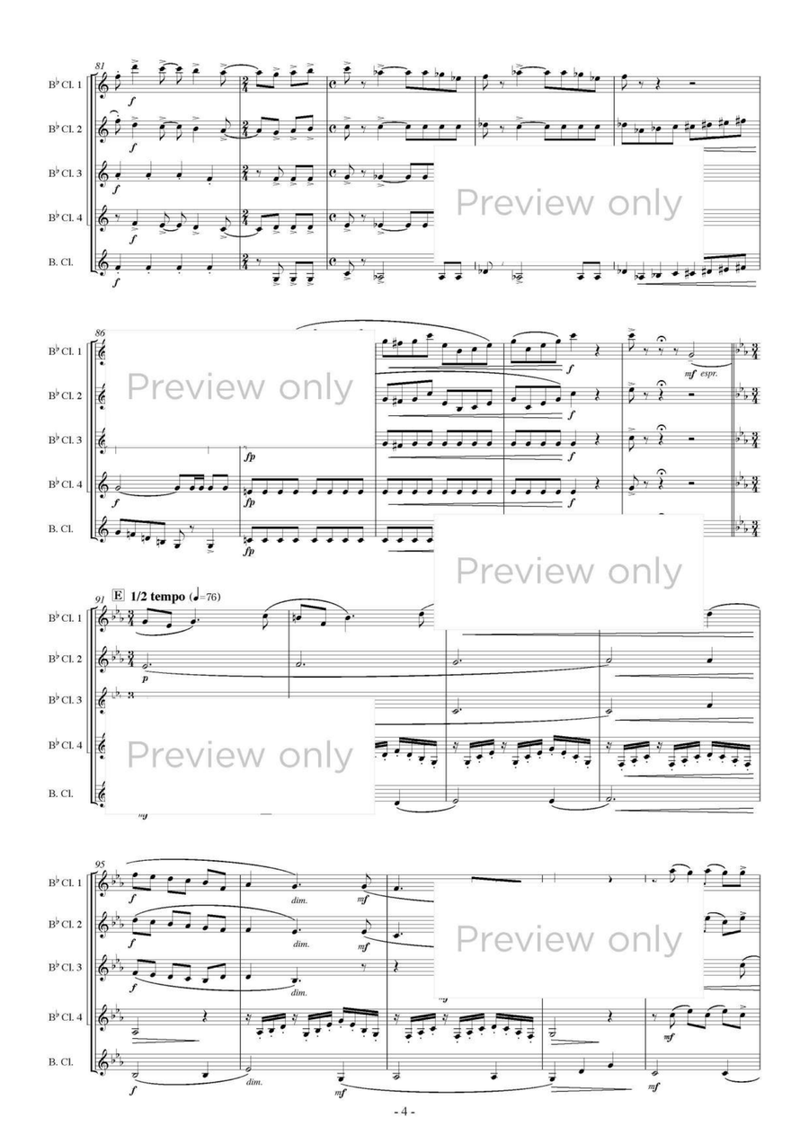 Die Fledermaus Selections - Clarinet Quintet Clarinet Quintet scores gallery preview page 5
