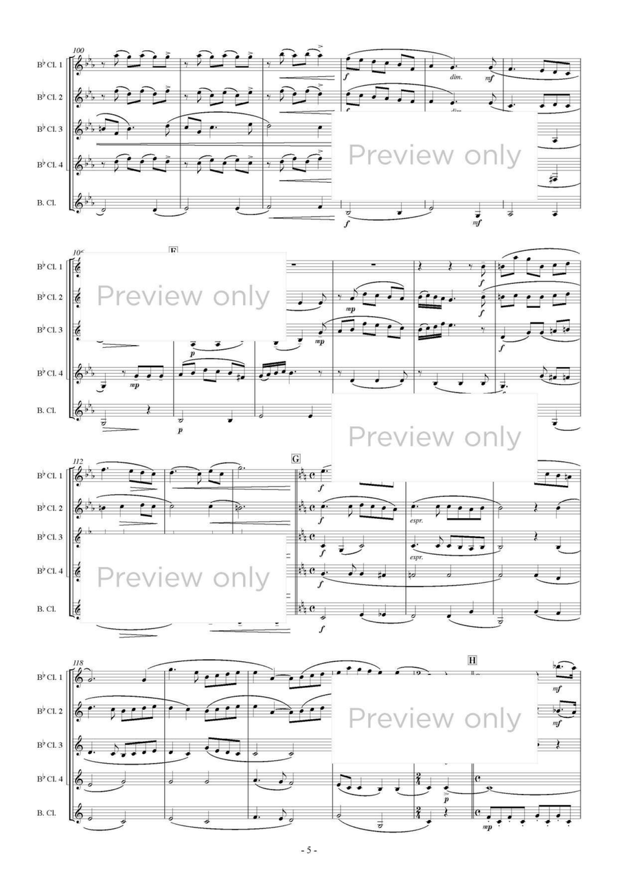 Die Fledermaus Selections - Clarinet Quintet Clarinet Quintet scores gallery preview page 6