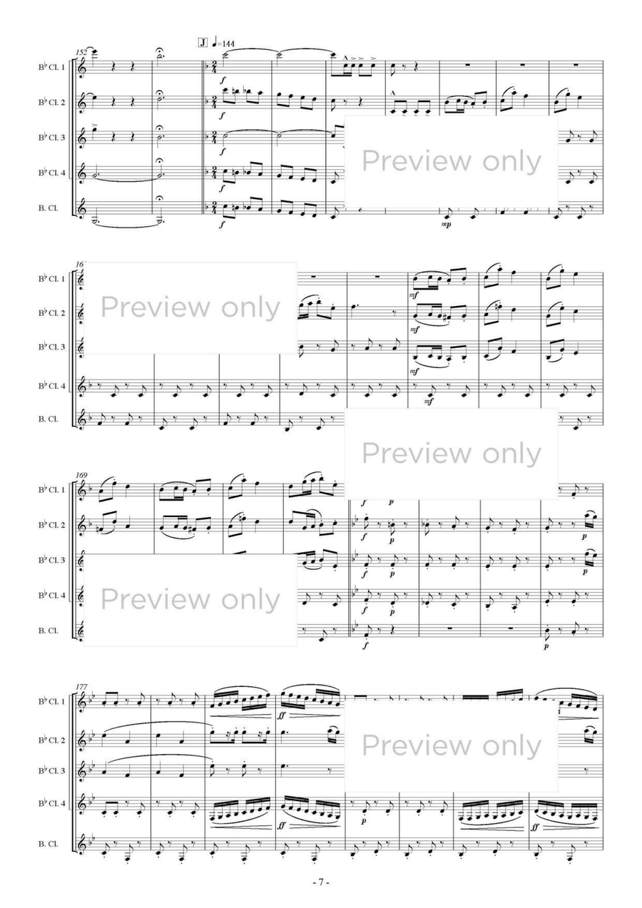 Die Fledermaus Selections - Clarinet Quintet Clarinet Quintet scores gallery preview page 8