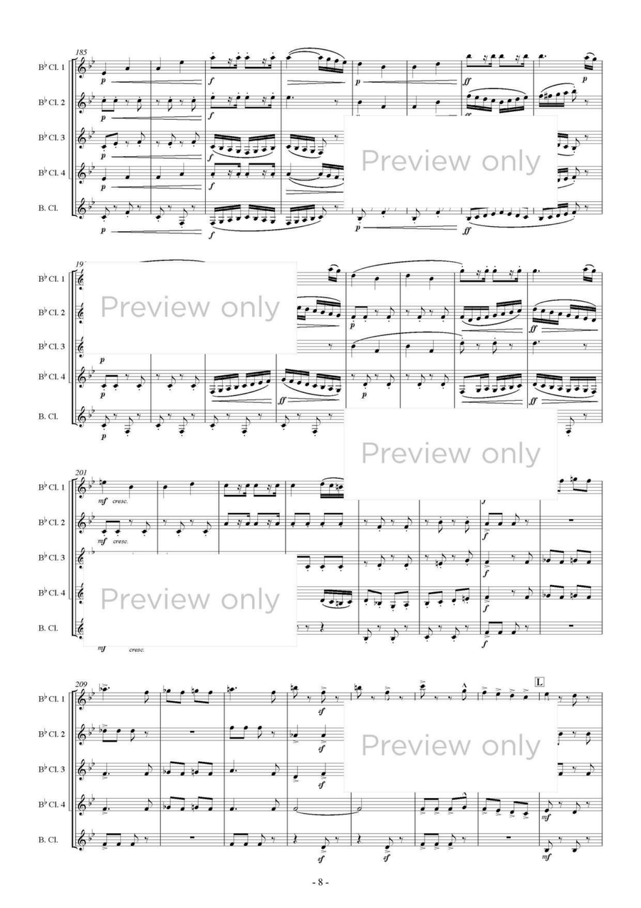 Die Fledermaus Selections - Clarinet Quintet Clarinet Quintet scores gallery preview page 9